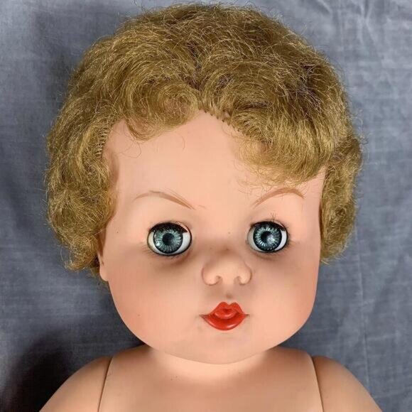 Vintage 1950s Dee and Cee D&amp;C Canada Baby Doll 22Sleepy Eyes Rooted Hair‌ - Picture 7 of 12
